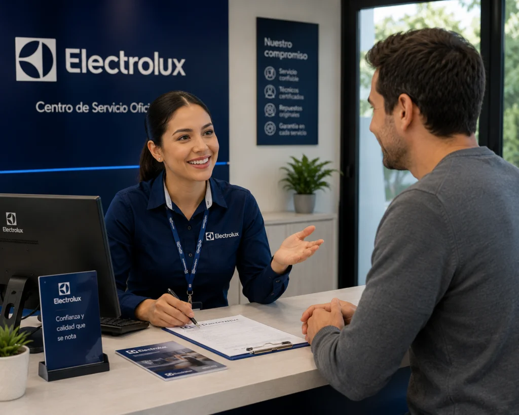 Técnico Electrolux realizando mantenimiento preventivo en Chile