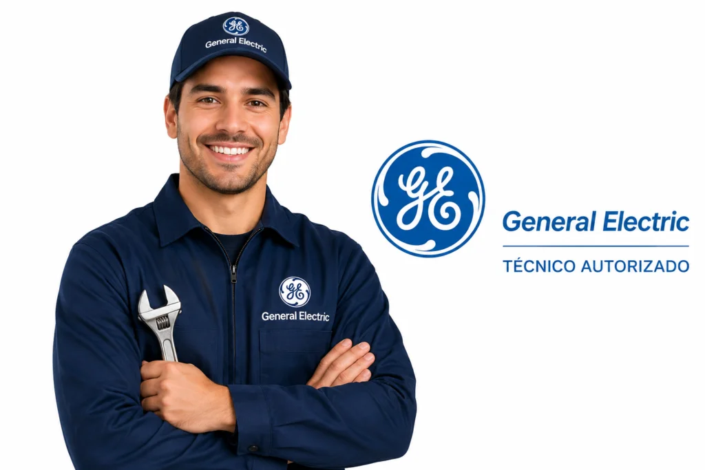 Técnico General Electric realizando mantenimiento preventivo en Chile